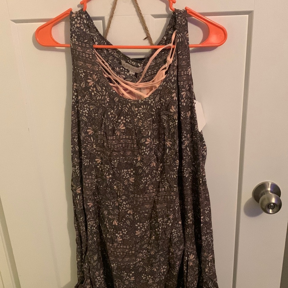 Apricot Dress with Nikibiki Tank